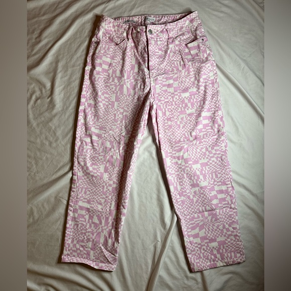 Ava & Viv Stretch Checkered Pants fit like 14; obsessed, they don’t hit w/ fits - Picture 3 of 4